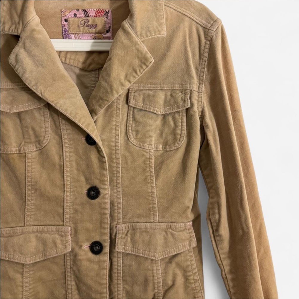 Tan Button Jacket - Picture 3 of 6